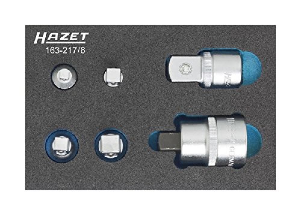 Hazet 163-217/6 Serie Di Adattatori, Argento, Attacco Quadro, Massiccio, 6.3 mm  - 1