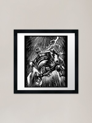 Riese unter dem Regen Gerahmtes Kunst Pri Gerahmtes Wandbild Poster Leinwanddruck Bild