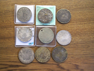 Mexico 8 Reales 1800's Group of 10 Spurious/Dubious Coins