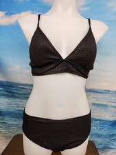 NWT Women's Cupshe Bikini Set Swimsuit Size Small Textured