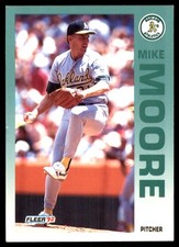 Mike Moore 1992 Fleer #263 Oakland Athletics MLB READ FREE SHIPPING AutographDen