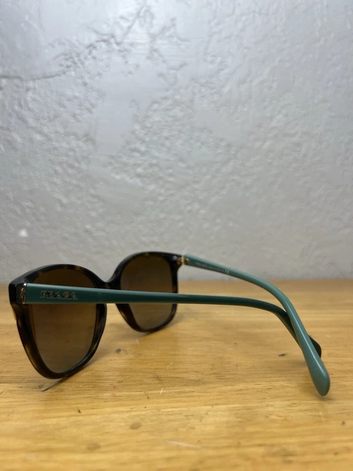 Gafas de sol Prada SPR 01O-A 2AU-1E0 verde tortuga marrón marcos 55-17 140 Italia Foto 3 de 4