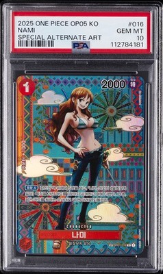 PSA10 NAMI #050 ONE PIECE 2025年 2025 ONE PIECE KOREAN OP05-AWAKENING OF THE NEW ERA #016 NAMI PSA