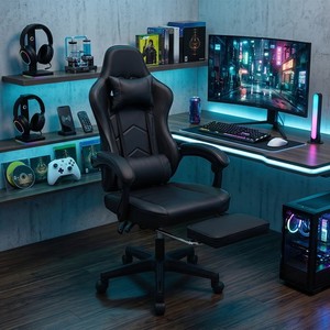 ELECWISH Computer Gaming Chair Ergonomic Recliner Desk Seat Swivel w/ Footrest