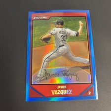 2007 Bowman Chrome - Javier Vazquez #156 Blue Refractor /150