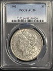 1901 Morgan Silver Dollar PCGS AU-50