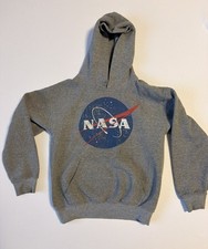 NASA Space Kids Gray Hoodie Sweater Pullover-Size Youth Small 5-6