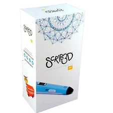 Scrib3D P1 3D PRINTING PEN, Charger, 3 Filaments, Stencils NEW SEALED BOX 
