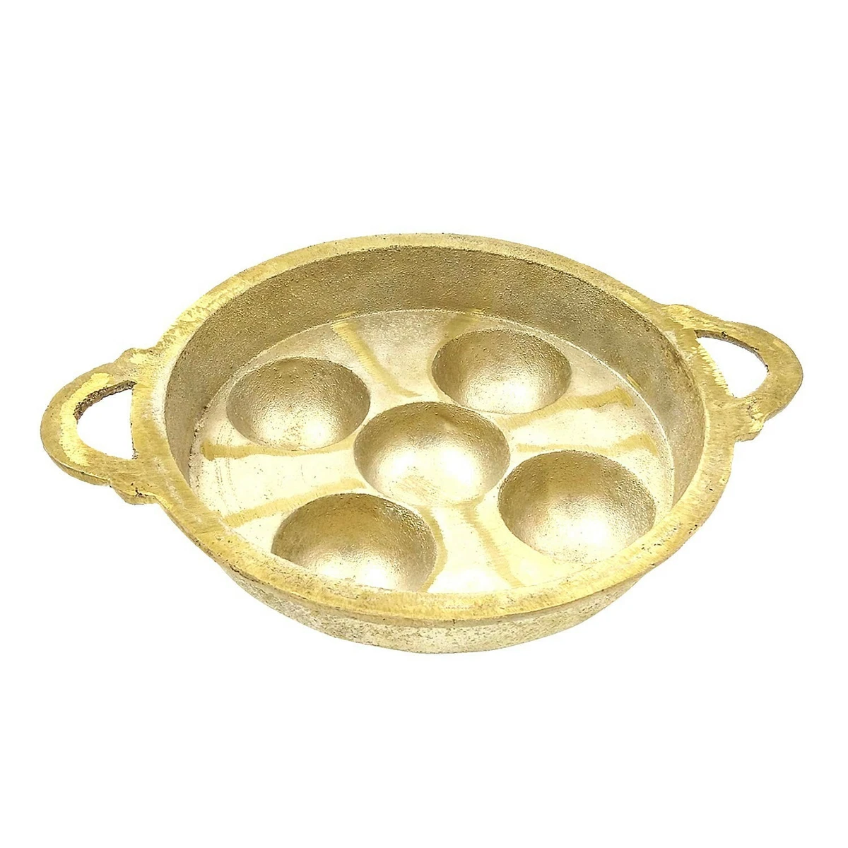 BRONZE HANDMADE PANIYARAM PAN UNNIAPPAKARA COOKWARE 5 MOULD