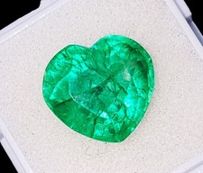 8.40 Ct Natural Emerald Heart Shape Certified Loose Gemstone With Free Gift