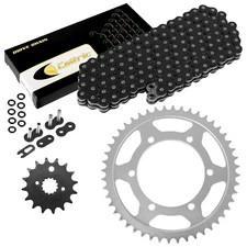 Black O-Ring Drive Chain & Sprocket Kit for Kawasaki ZX600E Ninja ZX-6 1993-02