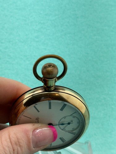 1891 Elgin Hunter Pocket Watch Grade 10 Model 3 18s 11j GF Case RUNS (M77) - Picture 4 of 16