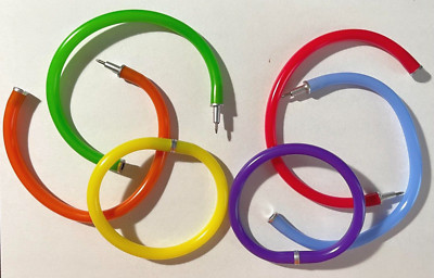40 x Adult Pen Bracelet Fun School Office Ball Point Pen red blue green yellow
