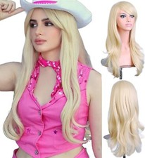 Light Blonde Wigs 28 Inches Blond Wig Long Wavy Blonde Wig Cosplay Costume Wi...