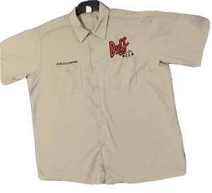duff beer quality control shirt