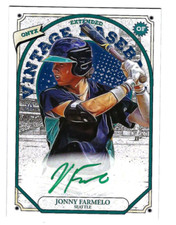 JONNY FARMELO 2023 ONYX VINTAGE EXTENDED BASEBALL ON CARD AUTO GREEN INK /50