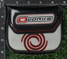 ODYSSEY O WORKS MALLET PUTTER HEADCOVER MAGNETIC CLOSURE BLACK / WHITE  L K 