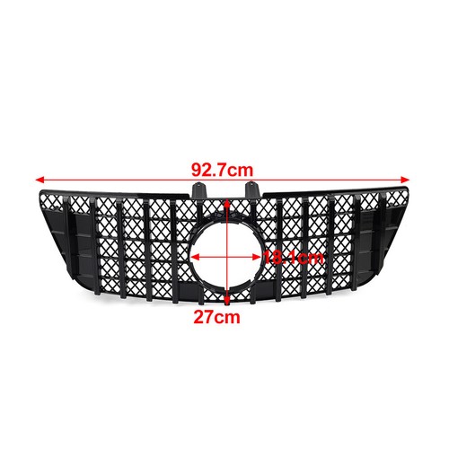 GTR Style Front Bumper Hood Diamond Grille For Benz ML Class W164 2009-2012 - Foto 14 di 15