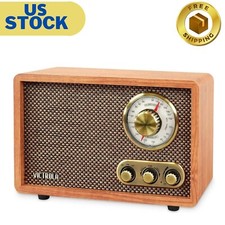 Retro Wood Bluetooth Radio with Built-in Speakers, Elegant  Vintage