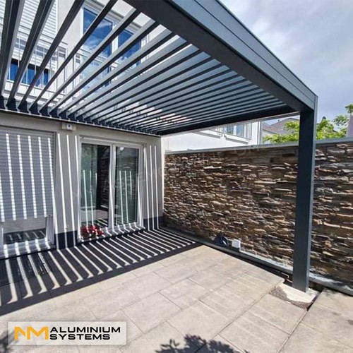 Pavillon nach Maß!Pergola Aluminium Lamellendach Gartenpavillon 4 m x 3,5 m - Bild 7 von 24