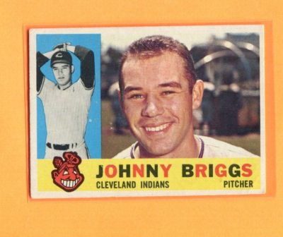 #ad JOHNNY BRIGGS CLEVELAND INDIANS 1960 TOPPS MLB BASEBALL CARD #376 $2.99