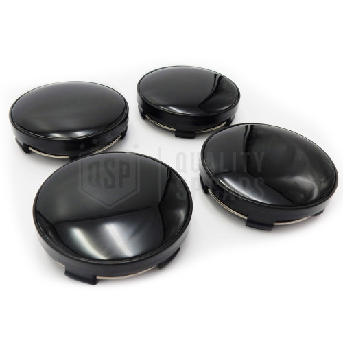 4 TAPPI COPRIMOZZO 68MM Nero Lucido PER Cerchi in Lega in ABS Copricerchi Tuning foto 6