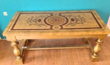 TISCH WOHNZIMMERTISCH 180 X 90 ESSTISCH HOLZ INTARSIEN BAROCK-ROKOKO-STIL