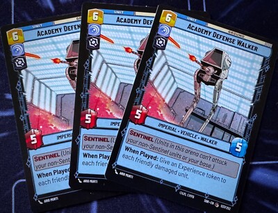 Star Wars Unlimited Spark of Rebellion 3X Academy Defense Walker Common Card