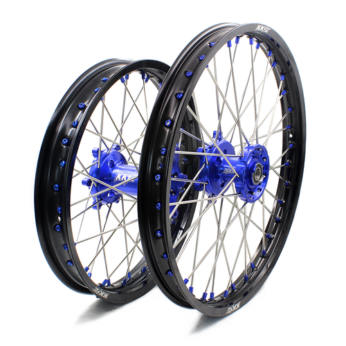 KKE 21/18" Dirt Bike Wheels Rims Fit Yamaha WR250F 2001-2018 WR450F 2003-18 Blue - Picture 3 of 11
