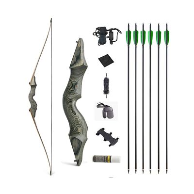 60" Black Hunter Takedown Longbow - 20-60lbs Traditional Wood Bow With Bamboo Core For Right/Left Hand