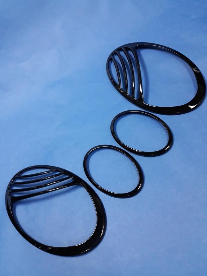 4 PCS BLACK HEAD LAMP RIMS FOR 2002-2006 MERCEDES BENZ Pre-Facelift W211 E-CLASS - Image 2 of 4