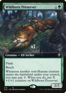 Wildborn Preserver (Extended Art) #375 Throne of Eldraine ELD