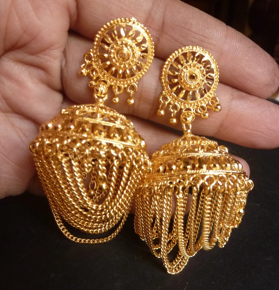 Jhumka jewellery gold sale
