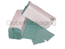 C-FOLD PAPER HAND TOWELS GREEN / WHITE ALL QTY'S CFOLD
