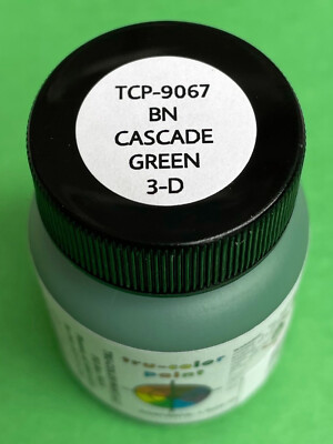 BN CASCADE GREEN BRUSHABLE PAINT for 3-D Printed Models 1 oz Bottle TCP9067