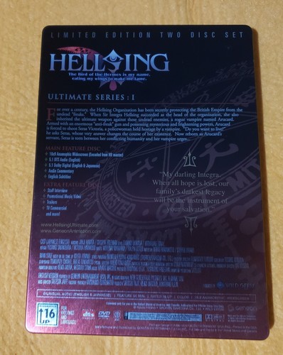 HELLSING Ultimate Series I Vol. 1 DVD 2006 Limited Edition 2-Disc Set STEELBOOK - Picture 9 of 13