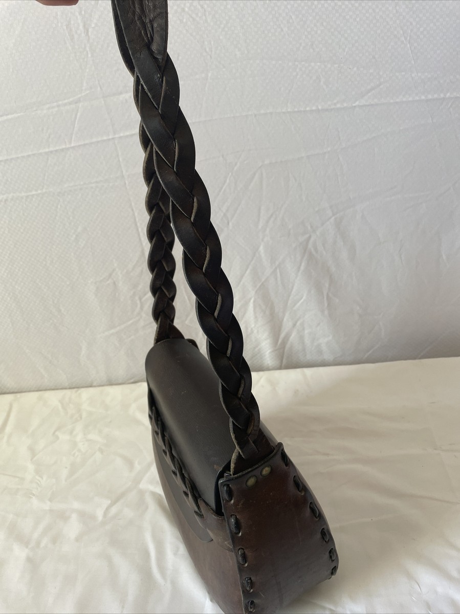 Vintage 60s Leather Hippie Chic Boho Hippy Bag | eBay
