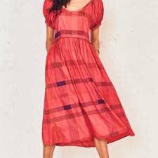 LoveShackFancy Lais Dress in Red Plaid sz 2