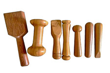 Teak Wood Thai Tok Sen Hammer Massage Therapy Full Body Tools 7Pcs/Set