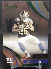 🔥 SAQUON BARKLEY 2018 PANINI CERTIFIED GOLD TEAM MIRROR GREEN ROOKIE RC 2/5 🔥