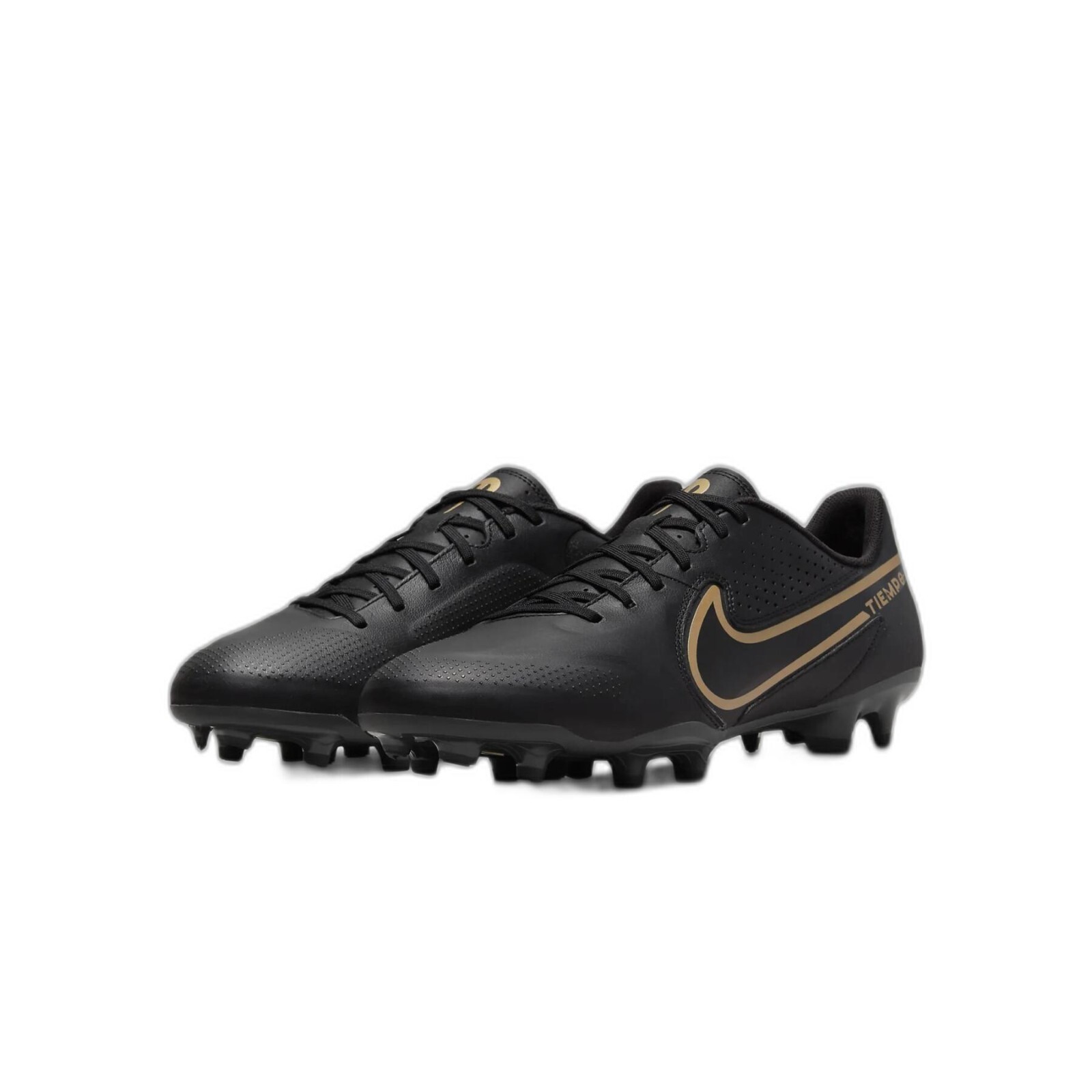 Nike Tiempo Legend 9 Academy FG Black Soccer Cleats Men's Size 5 Womens Size 6.5