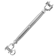 Wantenspanner Gabel/Gabel geschwei&szlig;t - Seilspanner - Spannschraube Edelstahl A4