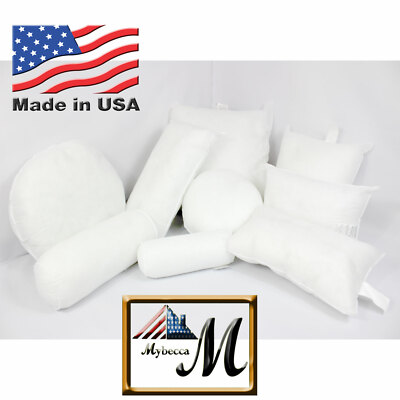 Mybecca New Hypoallergenic Square Euro Pillow Form Insert ALL SIZES Made In USA