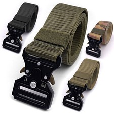 Quick Release Tactical Belt 1.5" Mens Webbing Military Army Combat Airsoft Work