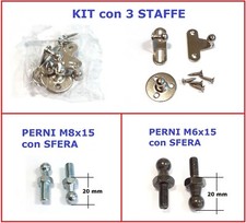 STAFFE e PERNI con SFERA diametro 10 mm per Pistoni a Gas - Accessori Pistone