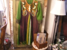 3~Pc Pakistani Indian Multi~Colored Beaded Embroidered Fancy Outfit Embellished