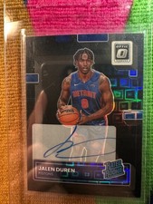 2022-23 Donruss optic Jalen Duren RC Black Pandora On Card Auto /25