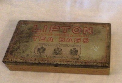 Vintage LIPTON TEA  Tin Orange Pekoe & Pekoe EMPTY 