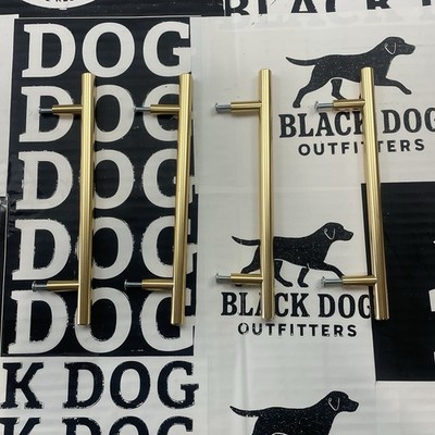 Set Of 4 Gold 5in Door Handles (With Screws)