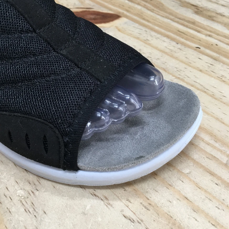 Easy Spirit Sandals Womens 7.5 M Traciee2 Slide Black Slip On Casual Peep Toe - Image 4 of 4